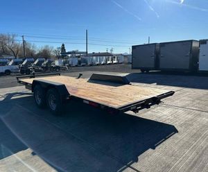 Nuevo 7x18 Tandem Axle 10K Flatbed Dump Trailer Semirremolque de acero a la venta - Product Image 1