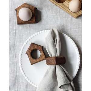 Servilletero de madera rústico decorativo hecho a mano diseño único liso pulido perfecto para mesas bodas casas granja - Product Image 2