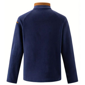 Nouveau dernier design hommes demi fermeture éclair sweats à manches longues meilleur uni confortable nouveauté demi fermeture éclair sweats avec OEM - Product Image 3