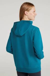 Diseño Único, Sudadera Extra Grande de Invierno para Mujer, Color Verde Azulado, Hombros Caídos, Corte Holgado, Estampado Frontal, Estilo Urbano, Antiarrugas, Transpirable, 100% - Product Image 2
