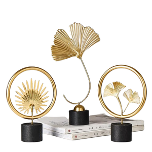 Corporate Gifts Iron Base Custom made Living Room Table Decorative Items Rounded Gold Metal Handicraft <b>Ornaments</b> - Product Image 3