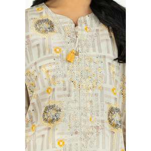 Ensemble 3 pièces blanc imprimé pour femme, style décontracté élégant et tendance, respirant, orné de diamants, longueur genou, du XS au 6XL, pour le jour et les dîners, ODM - Product Image 4