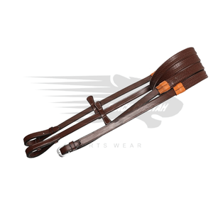 2023 hecho con brida snaffle de cuero personalizada con brida de caballo flash desmontable en forma de U y riendas de goma - Product Image 3