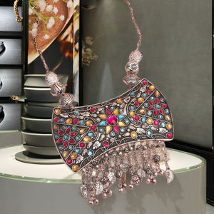 Conjunto de collar oxidado Sanaira de alta calidad más vendido del proveedor indio directo, colgante grande geométrico, cadenas de moda hechas a mano - Product Image 3