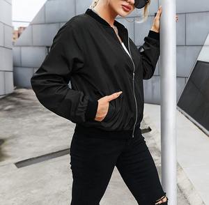 Chaqueta Bomber de Cuero Genuino para Mujer, Estilo Moderno, Alta Calidad, Estampado Crudo, Colores Personalizables - Product Image 4