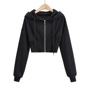 Mode femmes filles Simple décontracté à manches longues haut Streetwear vêtements pull à capuche vêtements de sport femmes sweats à capuche sweats - Product Image 5