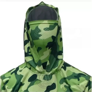 Sublimación personalizada Pesca Sudadera con capucha Hombres Manga larga Secado rápido Pesca y caza con capucha - Product Image 5