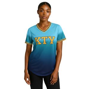 Maillot de sport pour femmes de haute qualité OEM KTY avec lettres grecques, t-shirt athlétique avec lettres personnalisées, chemises de sororité pour femmes sur le campus - Product Image 1