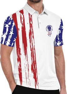 Polo en coton coupe ajustée pour homme, haut décontracté à manches courtes et respirant, polo avec logo brodé personnalisé - Product Image 3