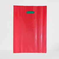 Sacs en plastique personnalisés avec poignées découpées pour salons professionnels, cadeaux promotionnels et achats en détail