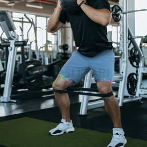 กางเกงขาสั้นออกกำลังกายแบบตะเข็บ7นิ้วสำหรับผู้ชายกางเกงขาสั้นสำหรับเล่นกีฬามีโลโก้ด้วยตัวเอง - Product Image 4