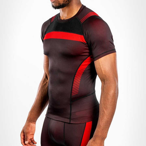 Vente en gros 2025 Rash Guard personnalisé avec logo imprimé par sublimation MMA BJJ Logo Rash Guard - Product Image 3