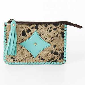 Portefeuilles miniatures unisexes en cuir véritable, style bohème, best-seller, fermeture éclair, porte-cartes, trousse de toilette, sac à outils - Product Image 2