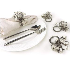 High Quality Durable Eco-Friendly Luxury Design Export Napkin Rings Pearl Glass Beads for Home Hotel <b>Dinner</b> Table Decoration - Product Image 3