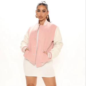 Chaquetas Varsity Personalizadas para Mujer a Precios de Mayoreo, Chaquetas Letterman con Diseño Personalizado, Ropa Deportiva Informal de Felpa, OEM ODM - Product Image 2