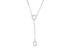 Lujo 18 pulgadas plata esterlina Lariat Y collar diseño impresionante con excelente valor al por mayor joyería de moissanita confiable - Product Image 3