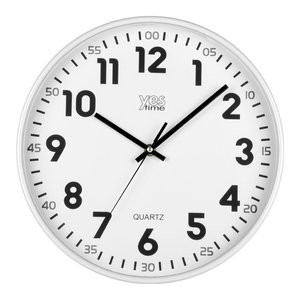 Yes Time <b>Wall</b> <b>Clock</b> 30cm White Quartz <b>Silent</b> Movement - Product Image 1