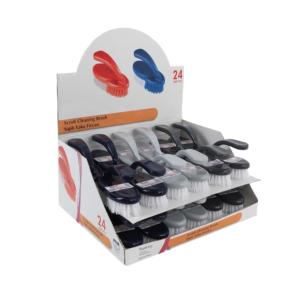 Brosse de nettoyage manuelle en plastique en forme de Zeppelin pour le bain, la salle de bain, la cuisine, le récurage et le lavage des sols - Product Image 2