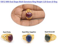 Bague artisanale pour homme en laiton plaqué or avec sertissage clos de pierres précieuses multiples de forme ovale, cadeau pour la fête du Nouvel An