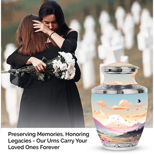 โกศบรรจุอัฐิอะลูมิเนียมร่วมสมัยคุณภาพสูงสำหรับบรรจุอัฐิมนุษย์ ของตกแต่งงานศพสำหรับผู้ปกครอง ขายส่ง - Product Image 3