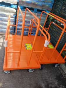 รถเข็นแบบเคลื่อนย้ายได้อเนกประสงค์สำหรับแผงคลังสินค้า, อุปกรณ์ขนย้ายวัสดุโครงสร้างแข็งแรงทนทานความจุสูง - Product Image 6