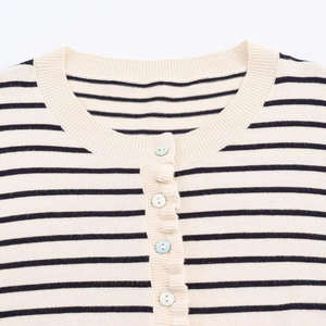 Suéter de punto en capas de moda de otoño para mujer, ropa de abrigo vintage de manga larga, Top femenino elegante, ropa de moda - Product Image 3