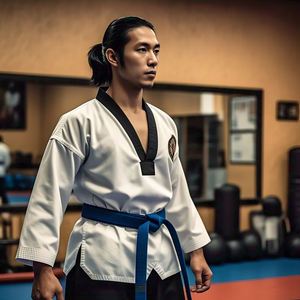 ชุดยูนิฟอร์มเทควันโด OEM ผ้าฝ้าย 100% คุณภาพสูง ระบายอากาศได้ดี น้ำหนักเบา 280 กรัม สำหรับทั้งชายและหญิง - Product Image 5