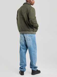 Vente en gros de veste universitaire Patchwork Letterman grande taille à col montant pour hommes hiver écologique séchage rapide respirant - Product Image 3