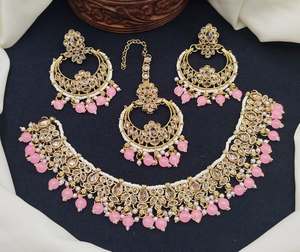 Mode dessiner émail brillant cubique zircone fleur collier boucles d'oreilles ensemble 2 pièces ensemble dame accessoires de fête de mariage S-0039 - Product Image 6