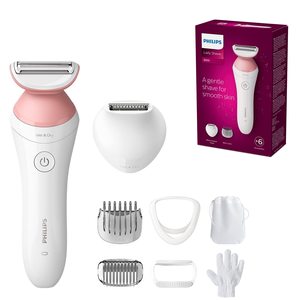 Tondeuse corporelle sans fil Lady Shaver Série 6000 avec 6 accessoires, dont un gant exfoliant pour le corps et un tondeuse pour la zone du bikini - Product Image 6