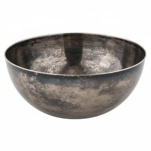 Bol de service rond en aluminium de haute qualité, finition argentée antique, pour la maison et l'hôtellerie, vaisselle, bols de service - Product Image 1