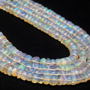 Cuentas Redondas Lisas de Ópalo Etíope de Calidad Superior, Cuentas Lisas de Ópalo Etíope Brillante de 3-6 mm, Cuentas de Ópalo Etíope de Calidad AAA++ - Product Image 5