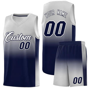 Ensemble de maillot et short de basket-ball à dégradé personnalisé, uniforme en maille sublimé, vente en gros, séchage rapide, 100% polyester, vêtements de basket-ball - Product Image 3