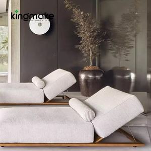 Tumbona Comercial de Madera de Teca con Cojines Impermeables, Cama de Descanso para Piscina de Hotel, Tumbona de Madera, Tumbona para Resort - Product Image 3