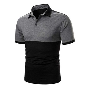 Vêtements pour hommes de couleur gris noir, coupe classique, chemises à manches courtes, design personnalisé, tricot 100% coton, séchage rapide, faible MOQ - Product Image 2
