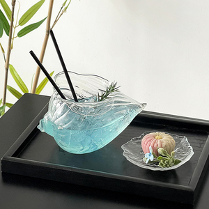 Vente chaude Fantaisie Coquillage Verres À Cocktail Transparent En Forme De Coquille Cocktail Whisky champagne Verre Ensembles pour bar - Product Image 2