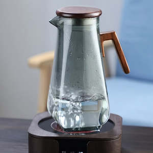 Ensemble bouilloire et tasses en verre résistant aux hautes températures, grande capacité pour usage domestique, pour servir des boissons froides ou bouillies - Product Image 4