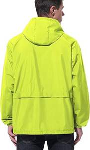 แจ็คเก็ตกันลมผู้ชายแบบยาวสำหรับกิจกรรมกลางแจ้ง ดีไซน์เนอร์ขายส่ง ปกตั้ง มีฮู้ดด้านหน้า สไตล์วินเทจ กันน้ำ กันลม ใส่สบายๆ สำหรับฤดูหนาว - Product Image 4