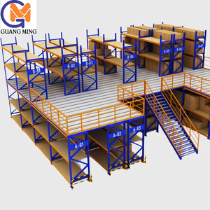 Estante de acero industrial para suelo de entresuelo, estante de escalera, sistema de almacenamiento de almacén eficiente, protección contra la corrosión Industrial - Product Image 2