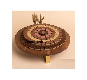 Premium Quality Round Shape <b>Cake</b> <b>Stand</b> Handmade Wood And Metal Chocolates Dessert <b>Stand</b> For Wholesale Supplier - Product Image 2
