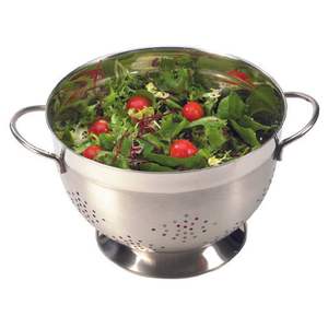 Stainless steel <b>colander</b> for kitchen use with classic build simple cleaning heat proof fine mesh <b>strainer</b> daily cooking - Product Image 2