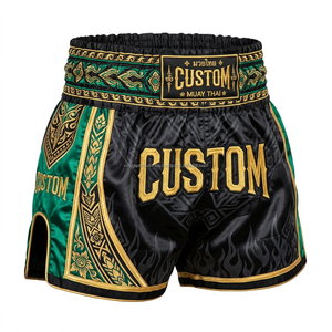 Pantalones Cortos de Muay Thai de Satén Premium, Personalizables con Logotipo Bordado, para Artes Marciales y Kickboxing, Venta al Por Mayor - Product Image 6