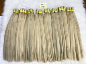 Extensiones de cabello humano virgen vietnamita al por mayor Mic Hair Company 100g pelo rubio liso largo a granel - Product Image 5