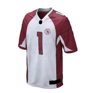 Nouvelle arrivée Maillot de football américain avec logo personnalisé, manches courtes respirantes en polyester 100% de qualité supérieure - Product Image 1