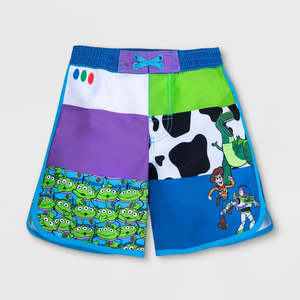 For Disney Store Boys' Swim <b>Trunks</b>-Disney <b>Toy</b> Story Shark and Print Swim Shorts Long Bikini Style for Toddlers Aged 9-10 - Product Image 1