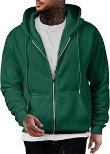 Sudaderas con capucha informales de invierno para hombre Color sólido 100% algodón Ajuste regular Ropa de moda ecológica de secado rápido - Product Image 5