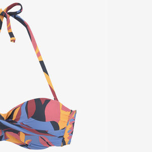 Conjunto de Bikini Bandeau Push-Up para Mujer, Traje de Baño de Dos Piezas, Logotipo Frontal Sólido, Ropa de Playa, Proveedor Mayorista OEM - Product Image 2