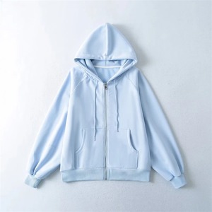 Sudadera con capucha de felpa de otoño para mujer Sudadera con capucha de moda de invierno Sudadera con capucha deportiva con cremallera de bolsillo informal para mujer - Product Image 4