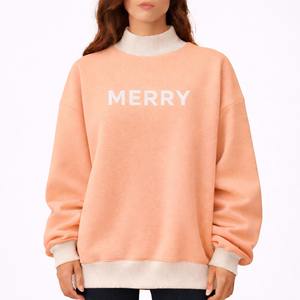 Sweat-shirt à capuche long personnalisé pour femme, anti-boulochage, décontracté, pour l'entraînement, col roulé, col montant, respirant, automne-hiver - Product Image 1