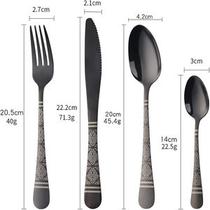 Ensemble de couverts d'hôtel personnalisés 24 pièces en acier inoxydable brillant avec étui à polir miroir pour la promotion de la rentrée scolaire - Product Image 6